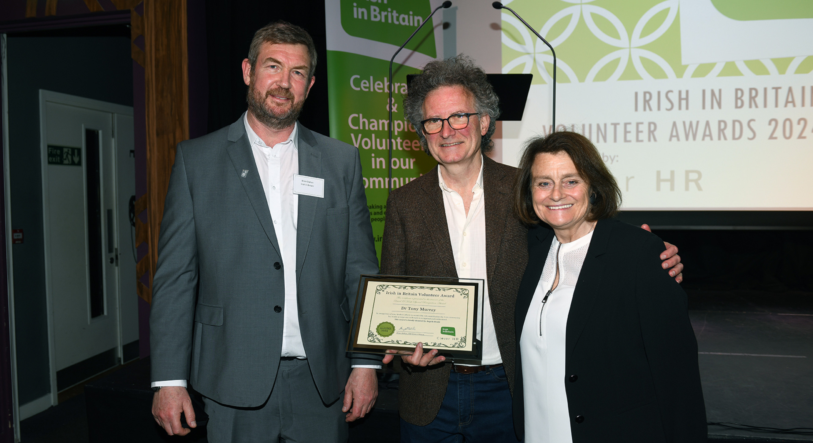 Brian Dalton, Dr Tony Murray and Joanne o'Brien